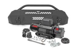 Rough Country Suspension Systems - Rough Country 10714 Hybrid Front Winch Bumper w/9.5K Winch Blk for 16-23 Tacoma - Image 1