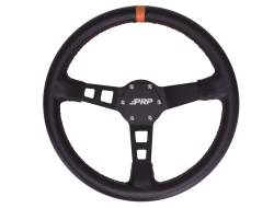 PRP - PRP 13" Deep Dish Leather Wrap Steering Wheel Black/Orange G114 - Image 1