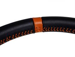 PRP - PRP 13" Deep Dish Leather Wrap Steering Wheel Black/Orange G114 - Image 2