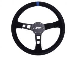 PRP - PRP 13" Deep Dish Suede Wrap Steering Wheel Black/Blue G121 - Image 1