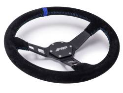 PRP - PRP 13" Deep Dish Suede Wrap Steering Wheel Black/Blue G121 - Image 2