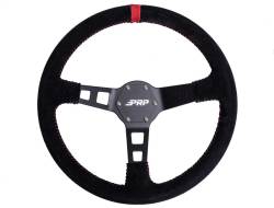 PRP - PRP G123 13" Deep Dish Suede Wrap Steering Wheel Black/Red - Image 1