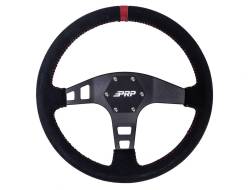 PRP - PRP 13" Shallow Dish Suede Wrap Steering Wheel Black/Red G223 - Image 1
