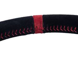 PRP - PRP 13" Shallow Dish Suede Wrap Steering Wheel Black/Red G223 - Image 2