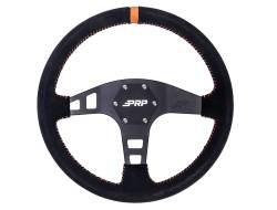 PRP - PRP 13" Shallow Dish Suede Wrap Steering Wheel Black/Orange G224 - Image 1