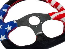 PRP - PRP 13" Comp-R New Glory Suede Steering Wheel Black/Red/White/Blue G246 - Image 2