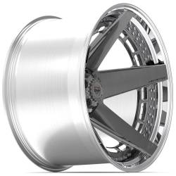 4PLAY - 4PLAY Wheels 4PF5 24x14 5x5.0/5.5 -76mm Brushed/Polished 4PF5-24140-5D55-76BG-P - Image 2