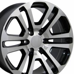 OE Wheels LLC - OE Wheels CV99 22x9 6x5.5 31mm Black/Machined CV99-22090-6550-31MB - Image 3