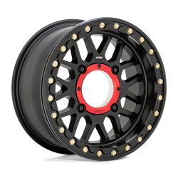 KMC Powersports - KMC Wheels KS235 GRENADE BEADLOCK 15x7 4x110 10mm Satin Black KS23557040710 - Image 1