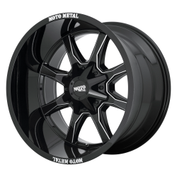 Moto Metal - Moto Metal MO970 17x9 5x5.0/5.5 -12mm Gloss Black/Milled MO970790353B12NUS - Image 1