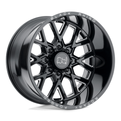 Black Rhino Hard Alloys - Black Rhino Wheels GRIMLOCK 20x9.5 8x180 12mm Black/Milled 2095GRM128180B25 - Image 1