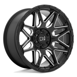 Black Rhino Hard Alloys - Black Rhino Wheels SHOCKWAVE 20x9.5 5x5.0 -18mm Black/Milled 2095SKW-85127B71 - Image 1