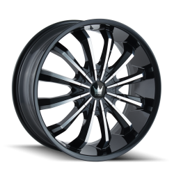 Mazzi - Mazzi Wheels 341 FUSION 22x9.5 5x4.5/120 35mm Black Gloss & Machined 341-22904B - Image 1