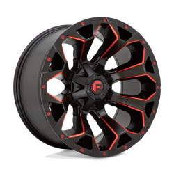 Fuel 1PC - Fuel Off Road D78717902645 D787 ASSAULT 17x9 5x4.5/5.0 -12mm Matte Black/Red - Image 1