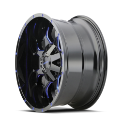 Mayhem - Mayhem 8015 WARRIOR 17x9 5x5.0/5.5 -12mm Black/Prism Blue 8015-7952BTB - Image 2