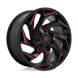 Fuel 1PC - Fuel Off Road D755 REACTION 20x9 8x170 20mm Gloss Black/Red D75520901757 - Image 1