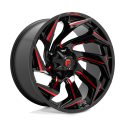 Fuel 1PC - Fuel Off Road D755 REACTION 24x12 8x180 -44mm Gloss Black/Red D75524201847 - Image 1