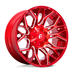Fuel 1PC - Fuel Off Road D771 TWITCH 22x10 8x180 -18mm Candy Red/Milled D77122001847 - Image 1