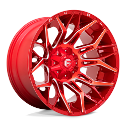 Fuel 1PC - Fuel Off Road D771 TWITCH 22x12 5x5.5/150 -44mm Candy Red/Milled D77122207047 - Image 1