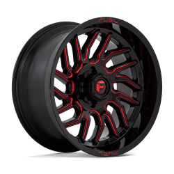 Fuel 1PC - Fuel Off Road D808 HURRICANE 20x10 6x5.5 -18mm Gloss Black/Red D80820008447 - Image 1