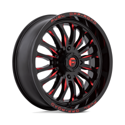 Fuel UTV - Fuel Off Road D822 ARC UTV 20x7 4x156 13mm Gloss Black/Milled Red D8222070A544 - Image 1