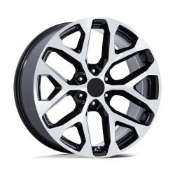 Performance Replicas - Performance Replicas 177BM-2615824 PR177 26x10 6x5.5 24mm Gloss Black/Machined - Image 1