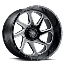 Tuff - Tuff Wheels T2B 26x14 8x6.5 -72mm Gloss Black/Milled 2614T2B-28165B25R - Image 1