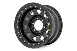 Rough Country Suspension Systems - Rough Country D-Window Beadlock Style Wheel 15x10 5x4.5 -39mm Black RC51-5165SL - Image 1
