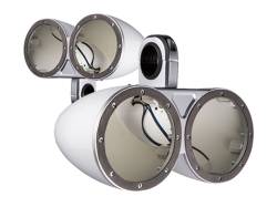 Kicker - Kicker 12KMTEDW KMTEDW 6.5" Empty Dual Speaker Pod Enclosures-White Pair - Image 1