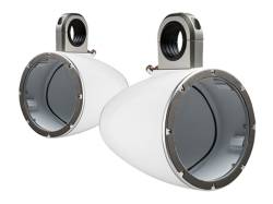 Kicker - Kicker 43KMTES8W KMTES 8" Empty Speaker Pod Enclosures-White Pair - Image 2