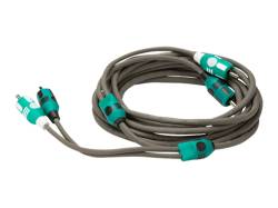 Kicker - Kicker 47KMI1 Marine-Series 2-Channel RCA Signal Cable-Gray 1 Meter - Image 1
