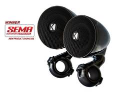 Kicker - Kicker 47PSMB32 PSM3 3" Powersports Handlebar Speaker Pods 2 Ohm Black Pair - Image 1