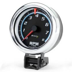 Equus - Equus E6076 Gauge Tachometer 2 1/2" 8k RPM Blk Dial Chrm Case 6000 Series - Image 1