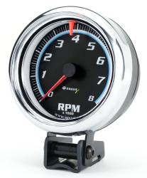 Equus - Equus E6078 Gauge Tachometer 3-3/8" 8k RPM Blk Dial Chrm Case 6000 Series - Image 1