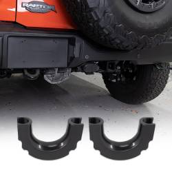 IAG Performance - IAG Performance IAG-BDY-F3050 I-Line Rear Bumper Black TPE Tow Loop Cover Pair - Image 1