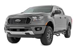 Rough Country Suspension Systems - Rough Country 3" Drop Step Nerf Bars Black for 19-25 Ford Ranger Crew RCF1981CCB - Image 2