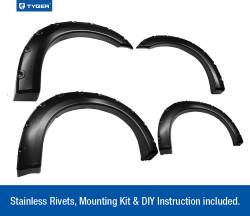 TYGER Auto - TYGER TG-FF8F4098 Rivet Style 4Pc Fender Flares for 99-07 Ford F250/F350 - Image 2