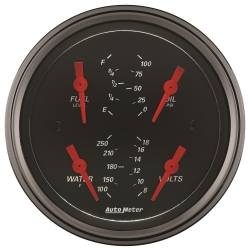 AutoMeter - AutoMeter 1414 Designer Black Quad Gauge - Image 2
