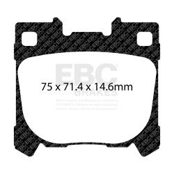 EBC Brakes - EBC Brakes DP42431R Yellowstuff Street & Track Brake Pads for 23 GR Corolla - Image 2