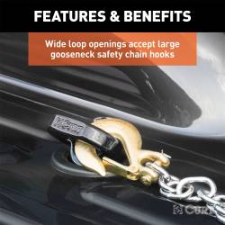 CURT - CURT 60638 Factory-Style Gooseneck Ball & Safety Chain Anchor Kit - Image 3
