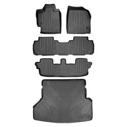 SMARTLINER - SMARTLINER A0038/B0037/C0037/D0057 3 Row Floor Mats w/Behind 2nd Row Cargo Liner - Image 1