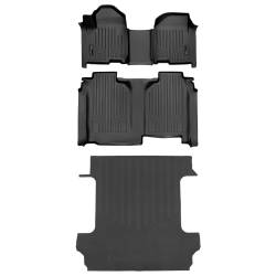 SMARTLINER - SMARTLINER A0458/B0457/J0400 2-Row Floor Liners w/Over Hump First Row & Bed Mat - Image 1