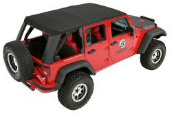 Bestop - Bestop Trektop Pro Black Twill Soft Top for Wrangler JK 4DR 54863-17 - Image 2