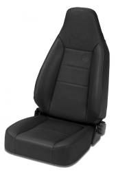 Bestop Trailmax II Sport Vinyl Front Seat Black Denim for CJ7/YJ/TJ 39434-15