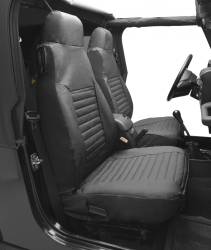 Bestop Vinyl Front Seat Cover Set Charcoal/Gray for Jeep TJ 29226-09