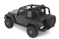 Bestop - Bestop 53900-17 Black Twill Halftop Soft Top for 07-18 Jeep Wrangler JK 2DR - Image 3