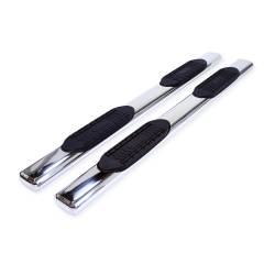 TrailFX - TrailFX A8244S 6" Oval Straight Nerf Bar w/Step Pad SS Rocker Mount - Image 1