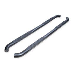 TrailFX - TrailFX A0063T Nerf Bar 3" Black Powder Round Bent 90-DEG w/Step Pads Rocker Mnt - Image 1