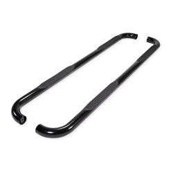 TrailFX - TrailFX A0064B Nerf Bar 3" Black Powder Round Bent w/Step Pads Rocker Mount - Image 1