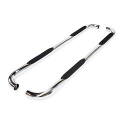 TrailFX - TrailFX A0064S Nerf Bar 3" Stainless Round Bent w/Step Pads Rocker Mount - Image 1